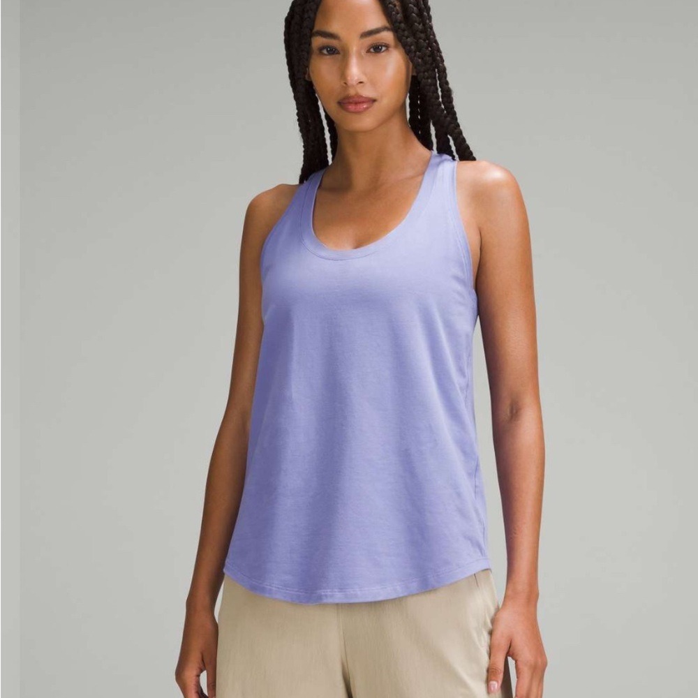 Lululemon Love Tank Top Purple Pima‎ Cotton Racerback Scoop Neck Activewear
